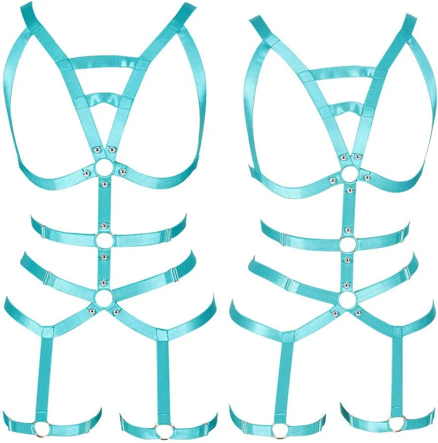 Women's Full Body Harness Garter Belt Stockings Lingerie Elastic Suspender belt