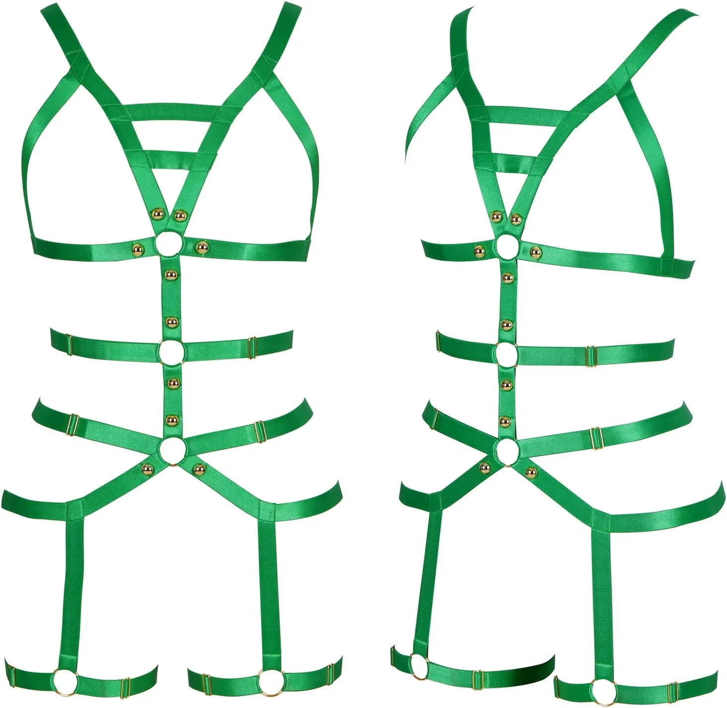 Women's Full Body Harness Garter Belt Stockings Lingerie Elastic Suspender belt