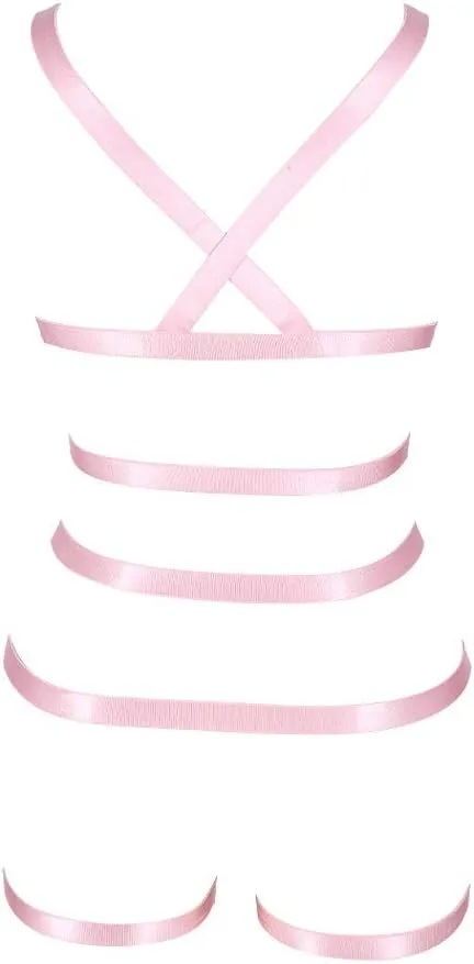 Women's Full Body Harness Garter Belt Stockings Lingerie Elastic Suspender belt