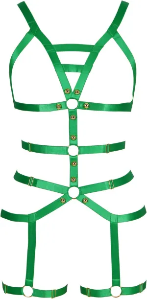 Women's Full Body Harness Garter Belt Stockings Lingerie Elastic Suspender belt