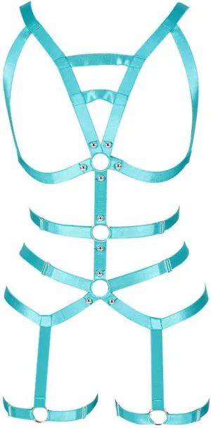 Women's Full Body Harness Garter Belt Stockings Lingerie Elastic Suspender belt