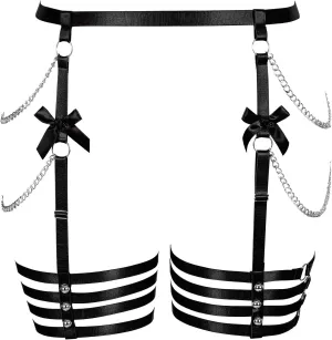 Womens Garter Belts Lingerie Plus Size Body Cage Hollow Out Harness Punk Strappy Gothic Rave Charm Belt