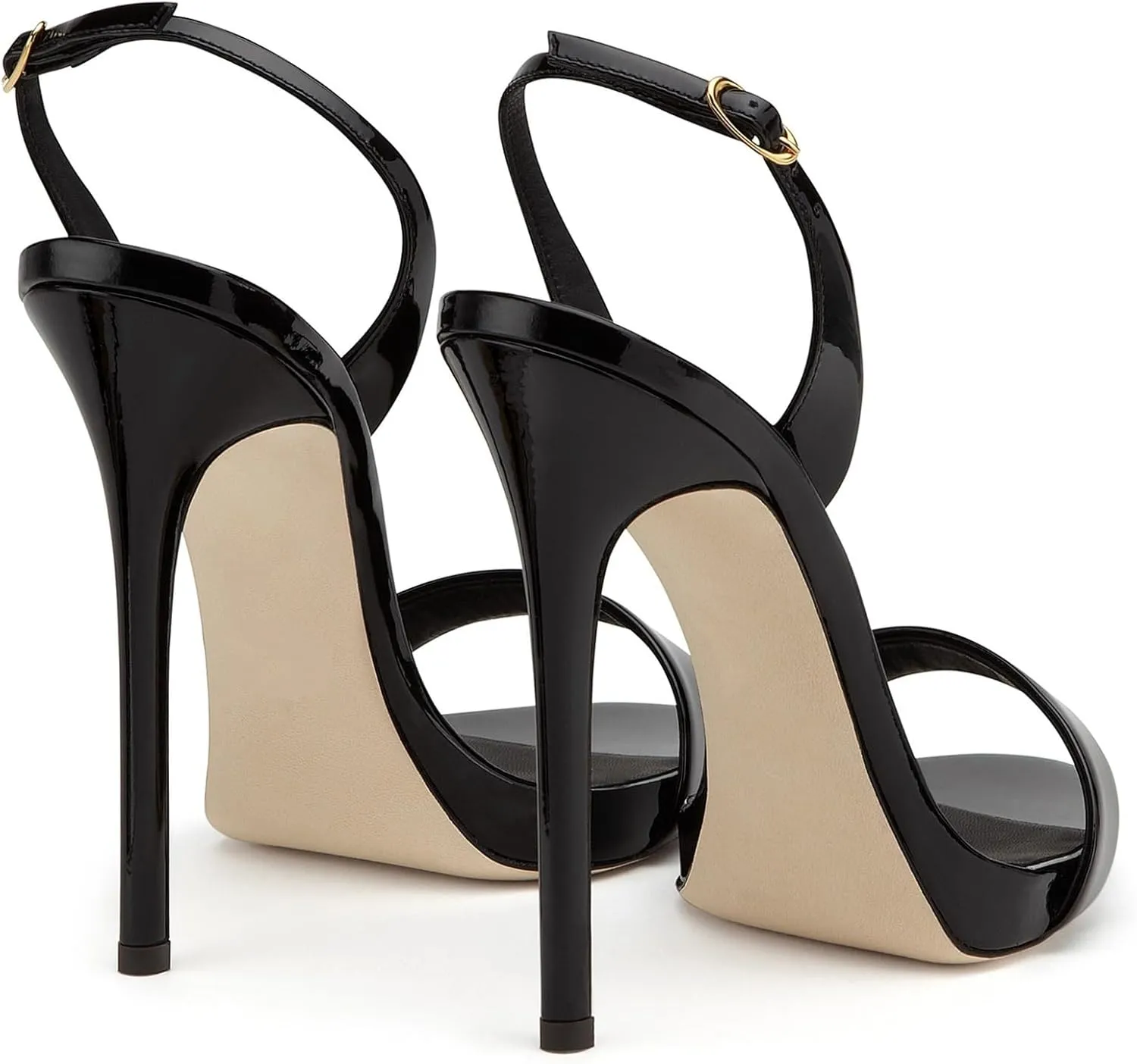 Women's One Word Belt Stiletto High Heels Fashion Pointed Toe Adjustable Ankle Straps Pump Dressy Sexy Sandals