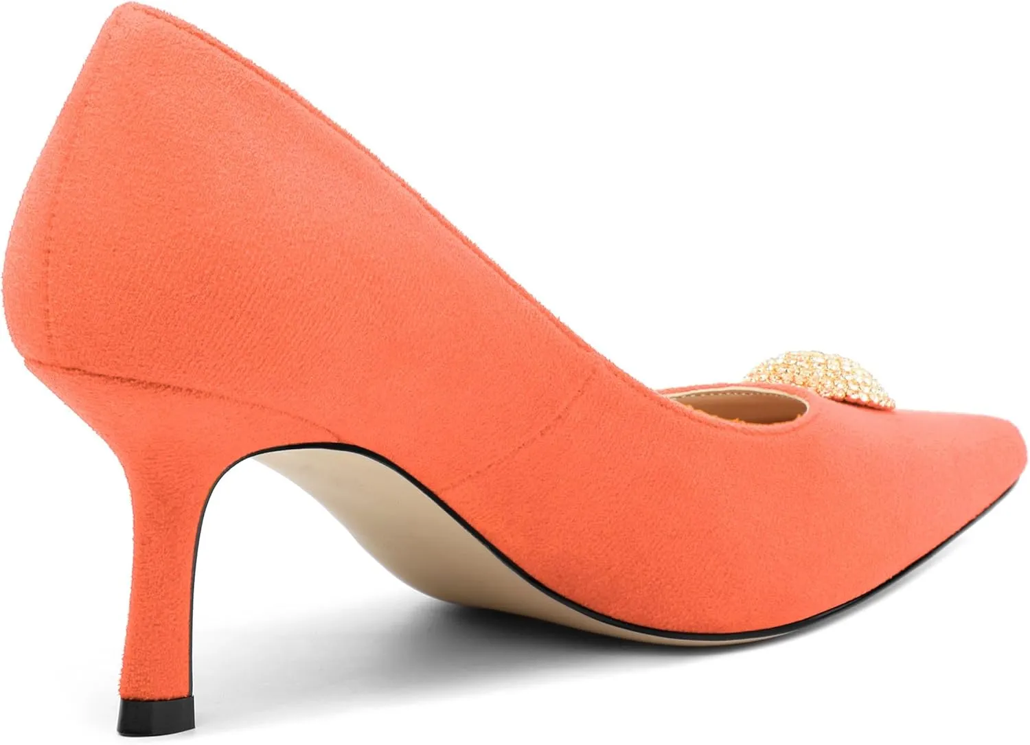 Women's Pumps, with an Elegant Pointed - Closed - Toe, Sparkling Rhinestones, are Highly Versatile for Work, Parties, Weddings and Other Formal Events.2.5 - inch