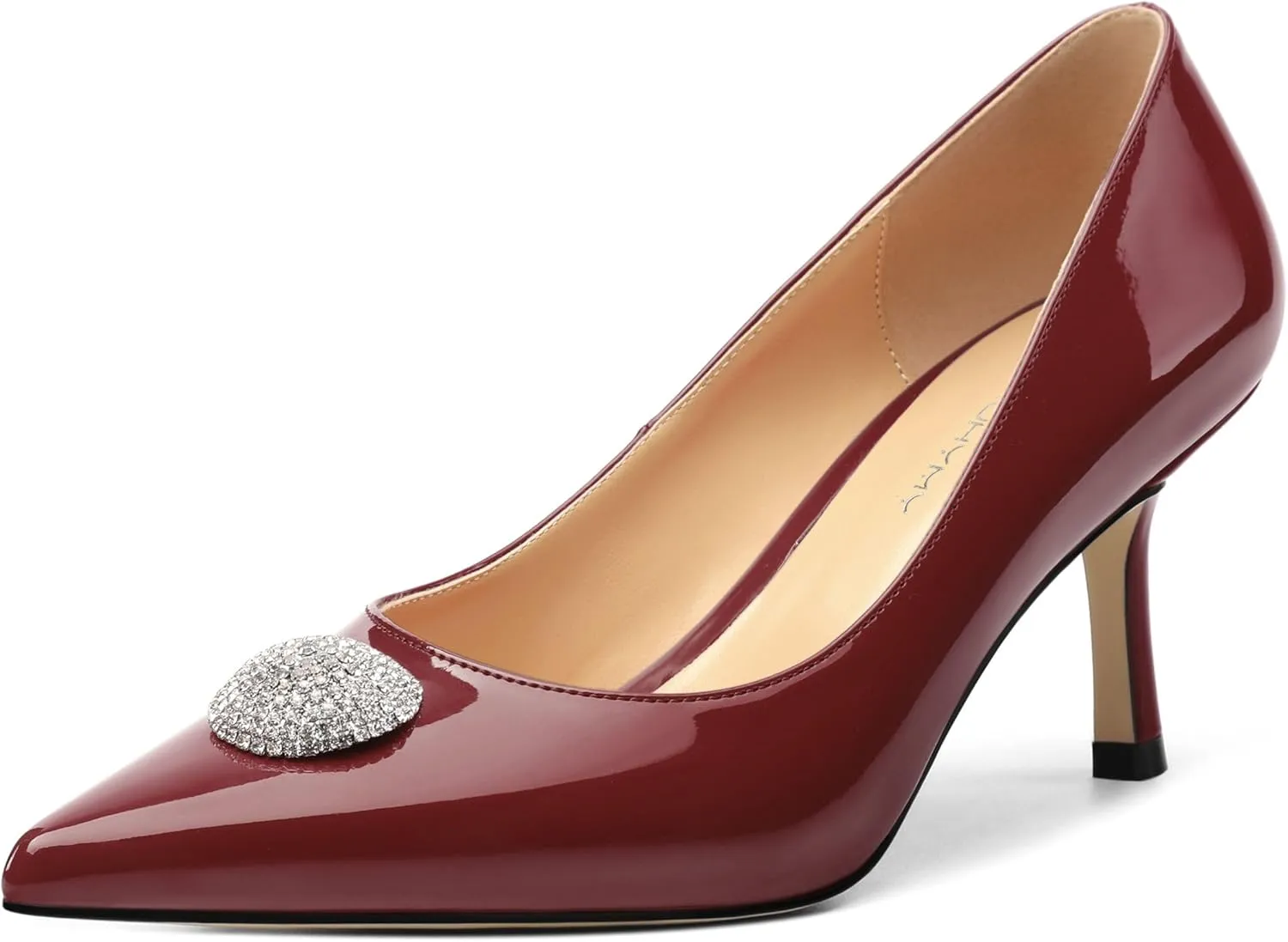 Women's Pumps, with an Elegant Pointed - Closed - Toe, Sparkling Rhinestones, are Highly Versatile for Work, Parties, Weddings and Other Formal Events.2.5 - inch