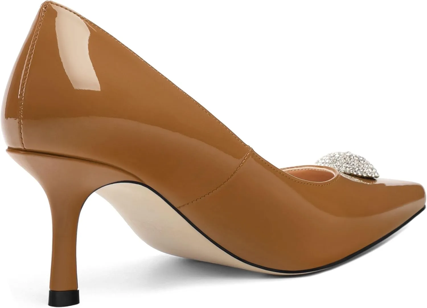 Women's Pumps, with an Elegant Pointed - Closed - Toe, Sparkling Rhinestones, are Highly Versatile for Work, Parties, Weddings and Other Formal Events.2.5 - inch
