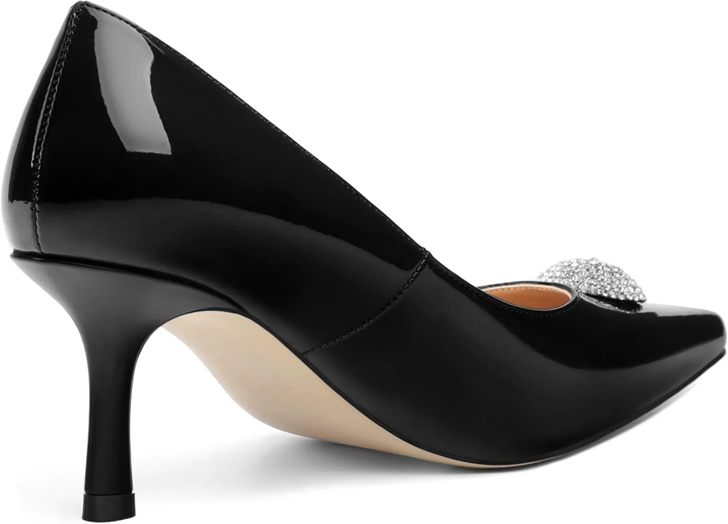 Women's Pumps, with an Elegant Pointed - Closed - Toe, Sparkling Rhinestones, are Highly Versatile for Work, Parties, Weddings and Other Formal Events.2.5 - inch