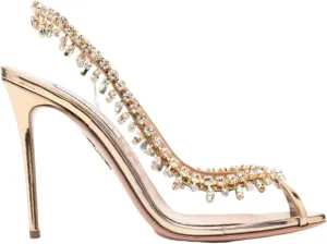 Women's Sparkly Rhinestone Clear Heels Jewel Embellished Round Toe Peep Toe Stiletto Sandals Sexy Prom Wedding Party Shoes
