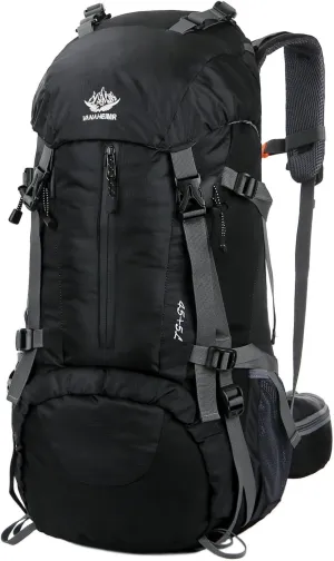 WoneNice 50L(45 5) Waterproof Hiking Backpack - Outdoor Sport Daypack with Rain Cover