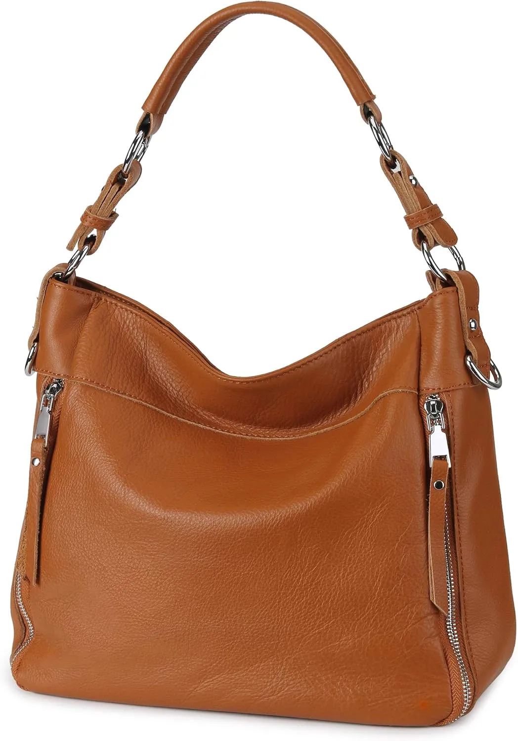 YALUXE Genuine Leather Shoulder Bags Stylish Hobo Handbags Purses Crossbody Bags for Women