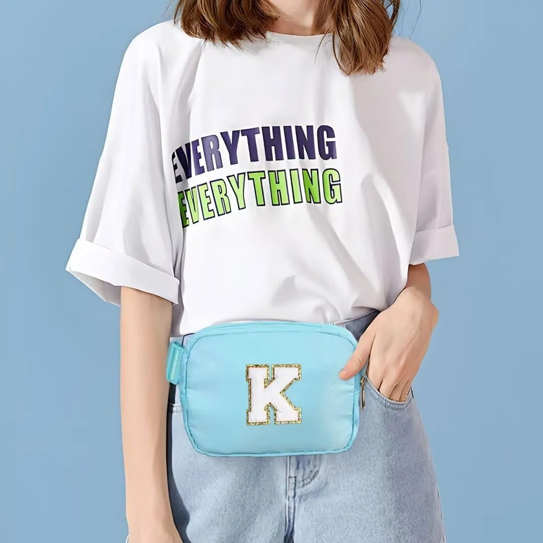 YOOLIFE Gifts for Girls - 5-16 Year Olds, Preppy Teen Girl Gifts, Blue Initial Crossbody Bag