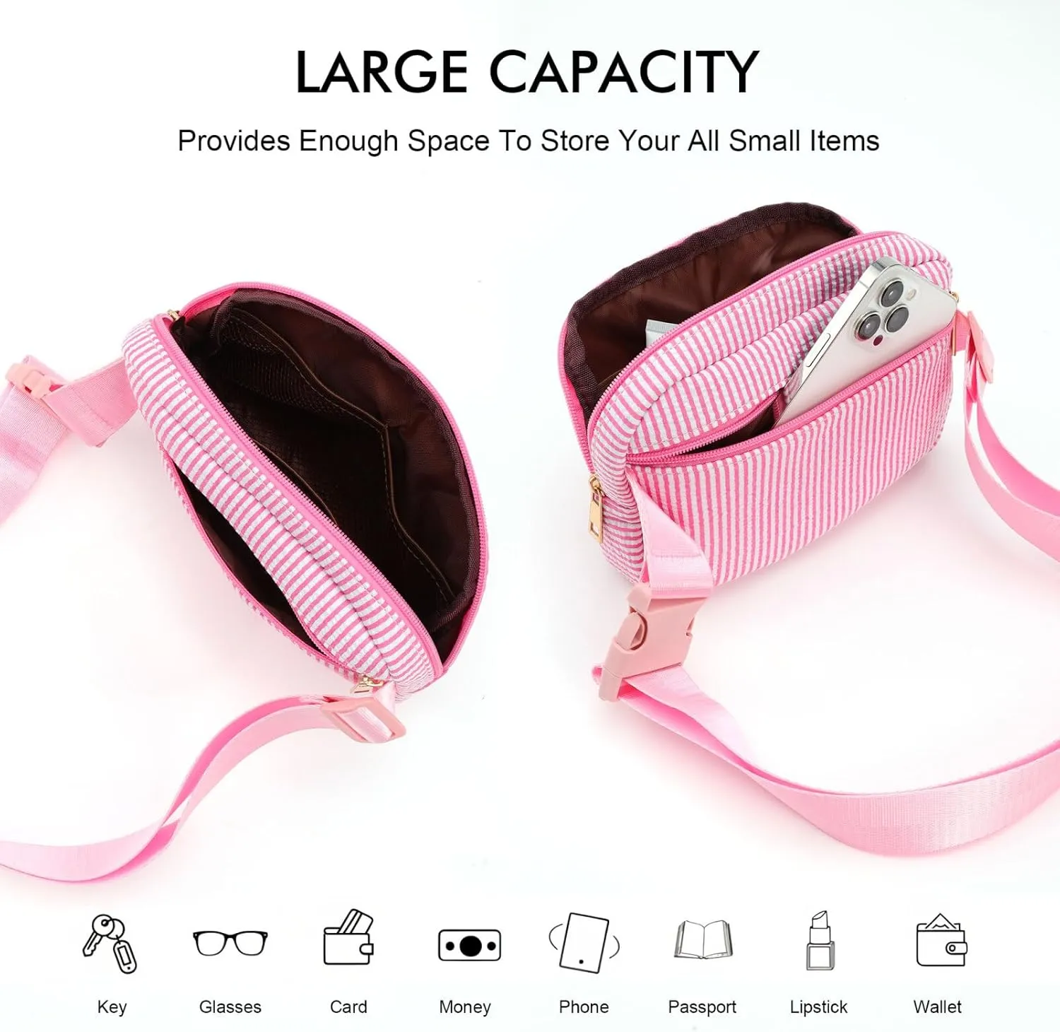 YOOLIFE Initial Crossbody Bag Belt Bag | Fanny Pack Birthday Gifts for Daughter Sister Friends | Gifts for Girls Teen Girls | Personalized Gifts for Women | Belt Bag Fanny Pack for Girls | Blue C