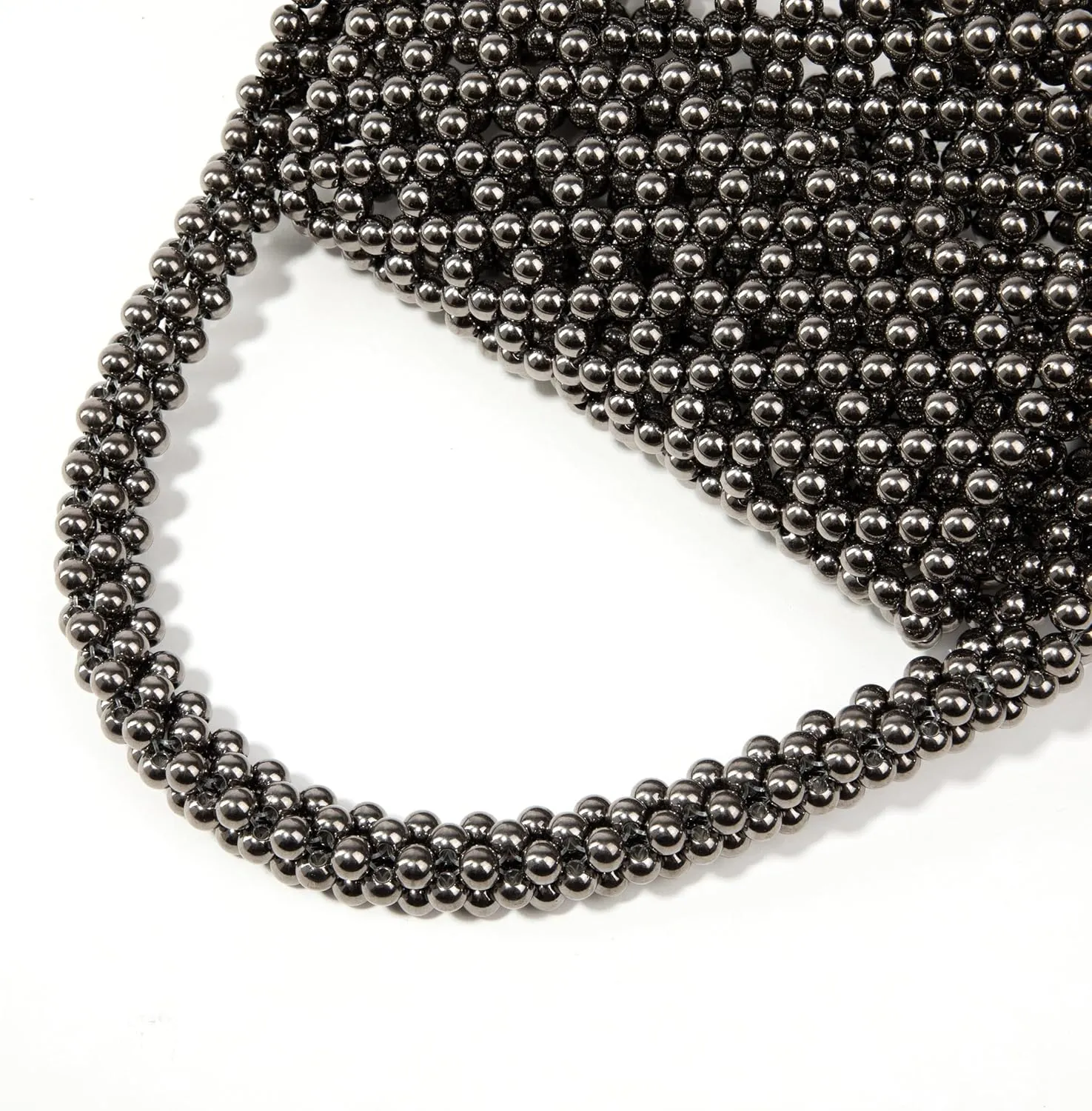 YUSHINY Candy Color Acrylic Beaded Hollow Handbag Evening Clutch Triangle Bags for Wedding Party