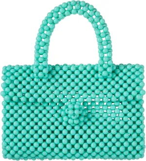 YUSHINY Women Acrylic Beaded Clutch Macaron Color Message Bag with Strap for Wedding Evening Party