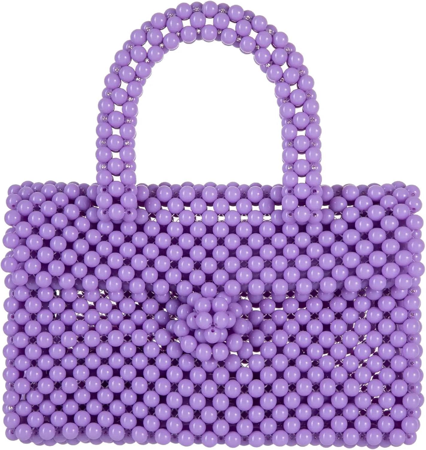 YUSHINY Women Acrylic Beaded Clutch Macaron Color Message Bag with Strap for Wedding Evening Party