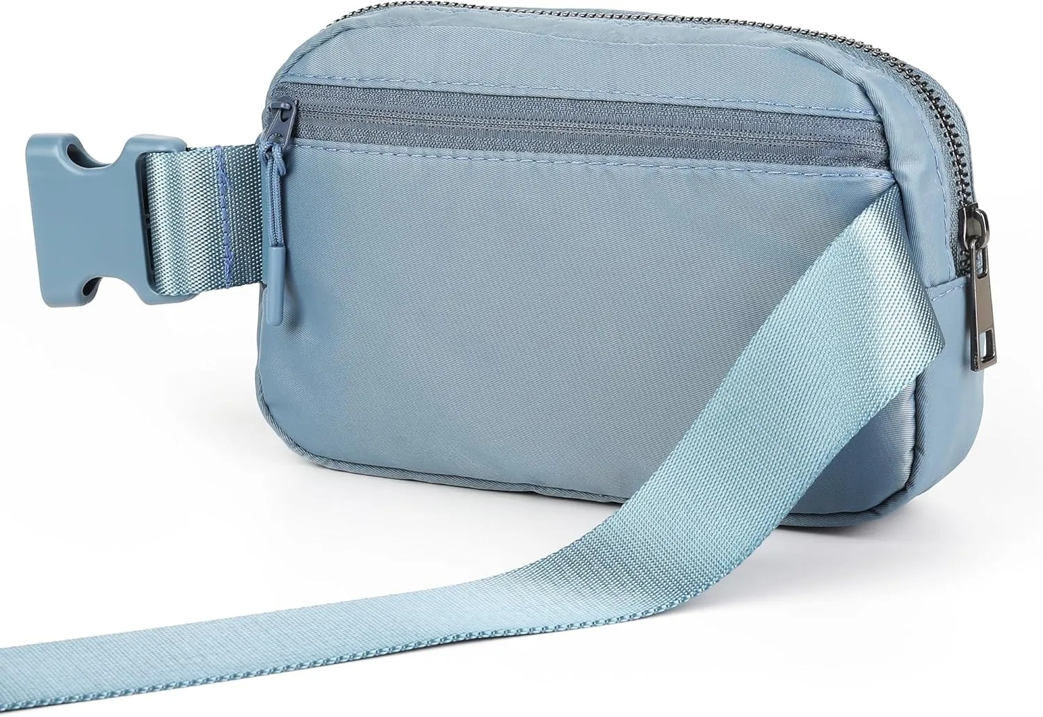 ZPN Mini Fanny Pack Belt Bag for Women and Men, Fashionable Waterproof Waist Pack with Adjustable Strap for Traveling, Hiking, Jogging, Cycling (Bluish Grey)