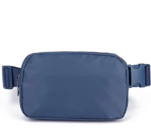 ZPN Mini Fanny Pack Belt Bag for Women and Men, Fashionable Waterproof Waist Pack with Adjustable Strap for Traveling, Hiking, Jogging, Cycling (Bluish Grey)
