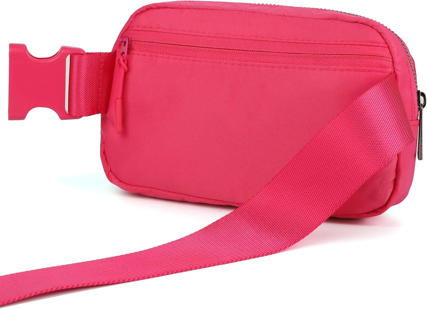 ZPN Mini Fanny Pack Belt Bag for Women and Men, Fashionable Waterproof Waist Pack with Adjustable Strap for Traveling, Hiking, Jogging, Cycling (Pink Glow)