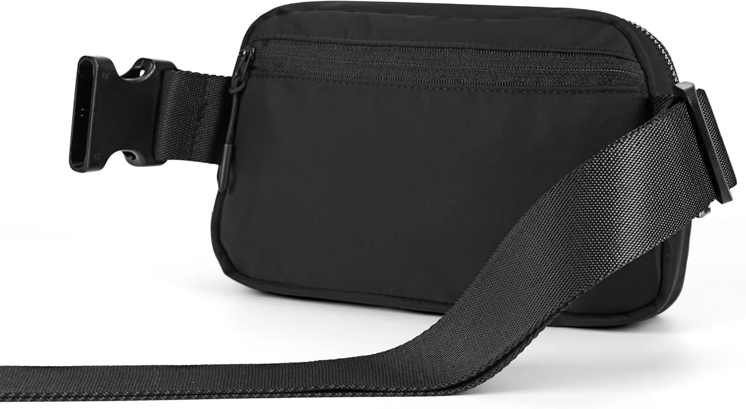 ZPN Mini Fanny Pack Black Belt Bag for Women and Men, Fashionable Waterproof Waist Pack with Adjustable Strap for Traveling, Hiking, Jogging, Cycling.