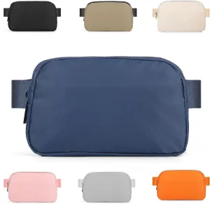 ZPN Mini Fanny Pack Blue Belt Bag for Women and Men, Fashionable Waterproof Waist Pack with Adjustable Strap for Traveling, Hiking, Jogging, Cycling