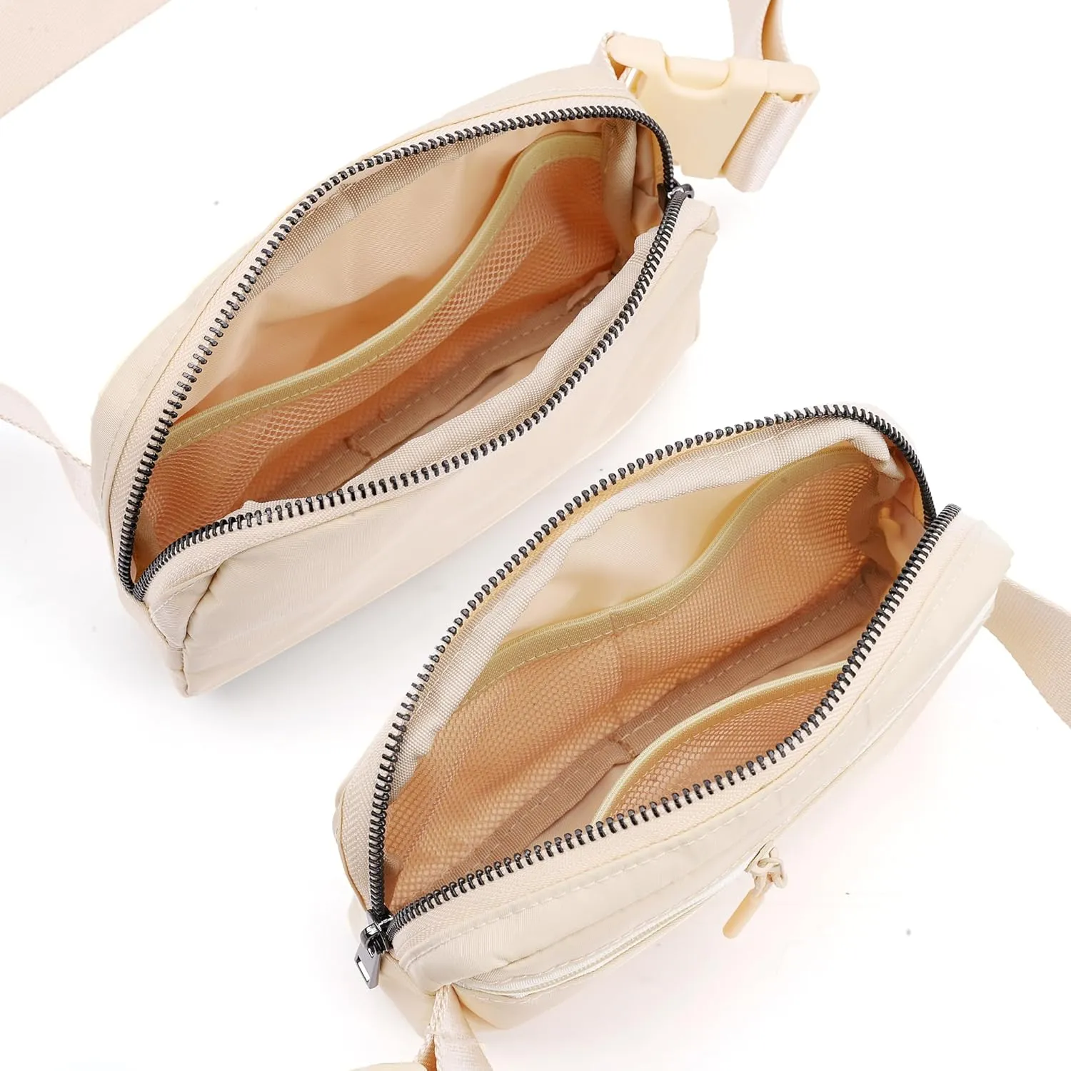 ZPN Mini Fanny Pack Creamy Belt Bag for Women and Men, Fashionable Waterproof Waist Pack with Adjustable Strap for Traveling, Hiking, Jogging, Cycling