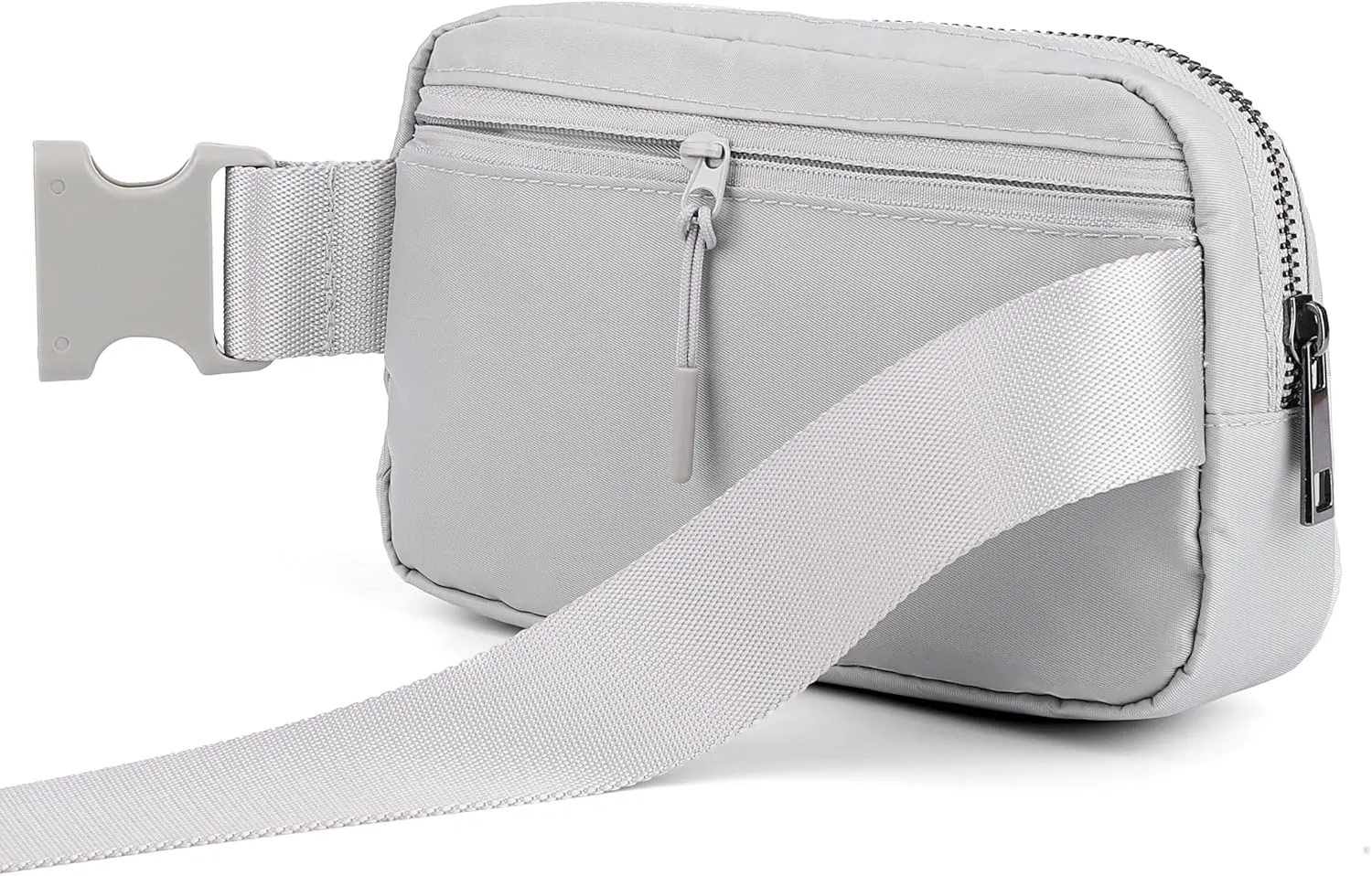 ZPN Mini Fanny Pack Gray Belt Bag for Women and Men, Fashionable Waterproof Waist Pack with Adjustable Strap for Traveling, Hiking, Jogging, Cycling