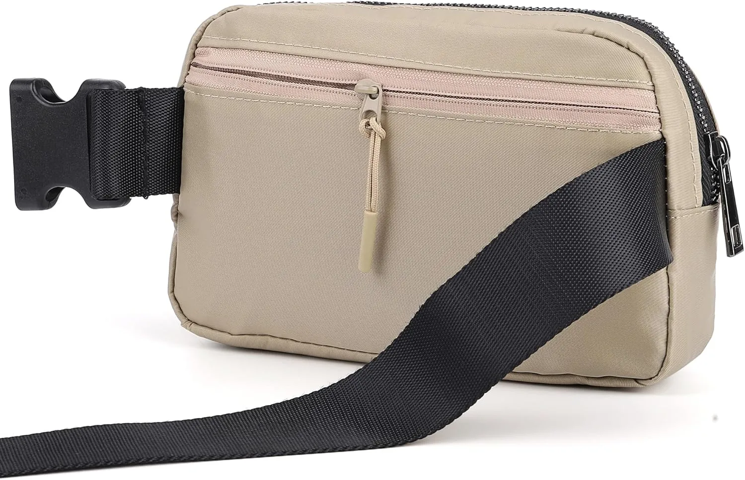 ZPN Mini Fanny Pack Khaki Belt Bag for Women and Men, Fashionable Waterproof Waist Pack with Adjustable Strap for Traveling, Hiking, Jogging, Cycling