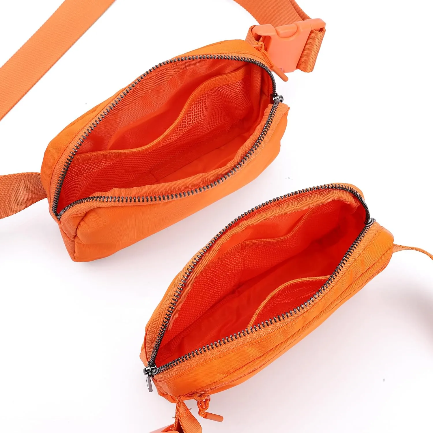 ZPN Mini Fanny Pack Orange Belt Bag for Women and Men, Fashionable Waterproof Waist Pack with Adjustable Strap for Traveling, Hiking, Jogging, Cycling